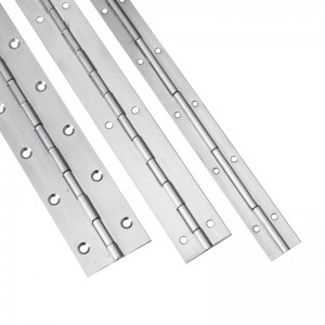 Tilpasset lang hængsel 201#304#Tykkelse 1,2 mm rustfrit stål tykt klaver hængsel kontinuerlig række kabinet klaver hængsel